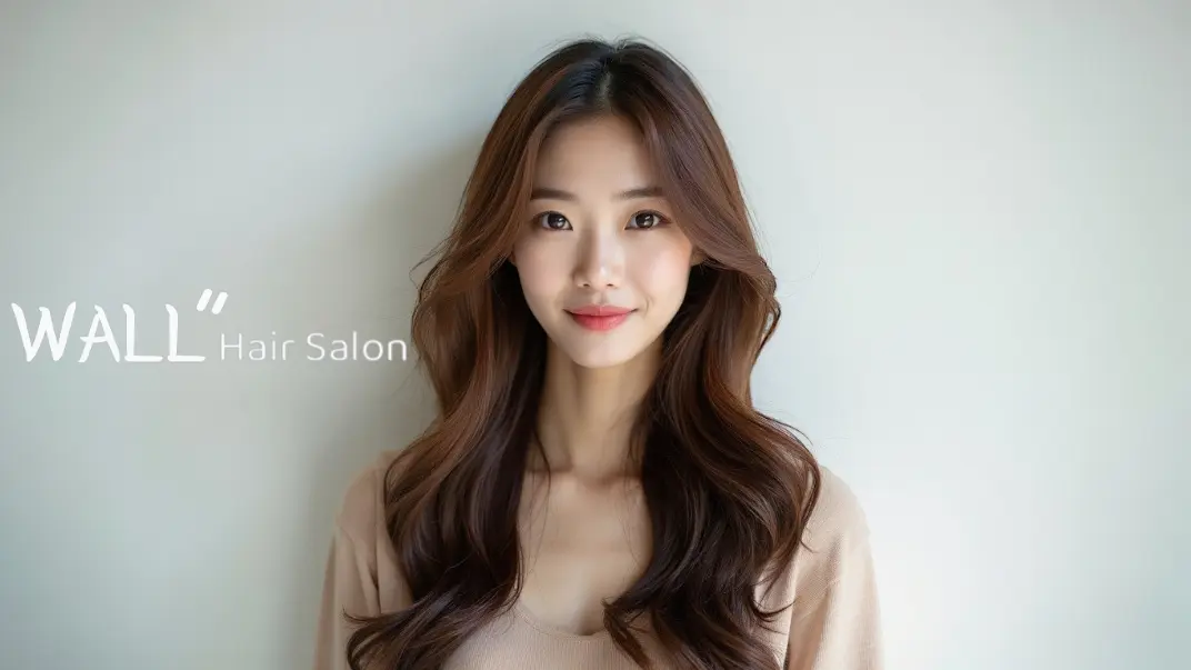 wall hair 台中韓系燙髮女生長髮粉色服裝