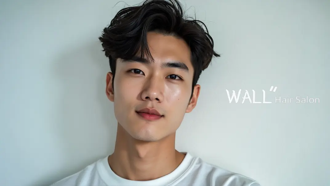 wall hair 台中剪髮燙髮男生白色服裝