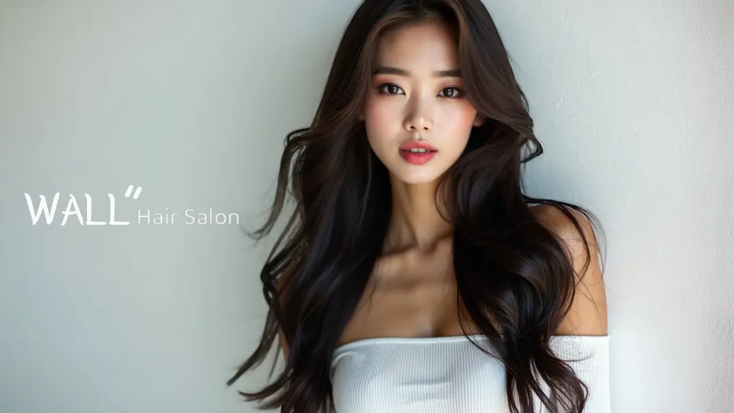 wall hair 台中韓系燙髮護髮女生長髮白色服裝